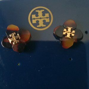 Brown Tory Burch Babylon Resin stud earrings
